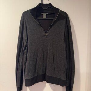 John Varvatos Half Zip Sweater - Dark Gray - Men's Small